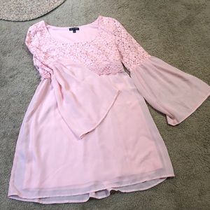 Pink Bell Sleeve Dress